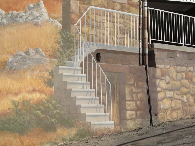 Escalier en anamorphose, vu au bon point de vue…