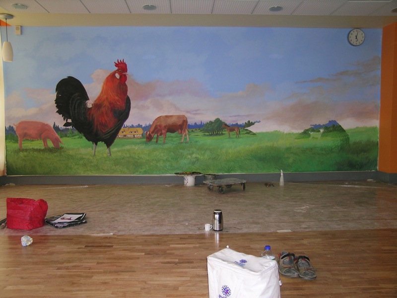 Travail direct sur le support mural. Saint-Mandé