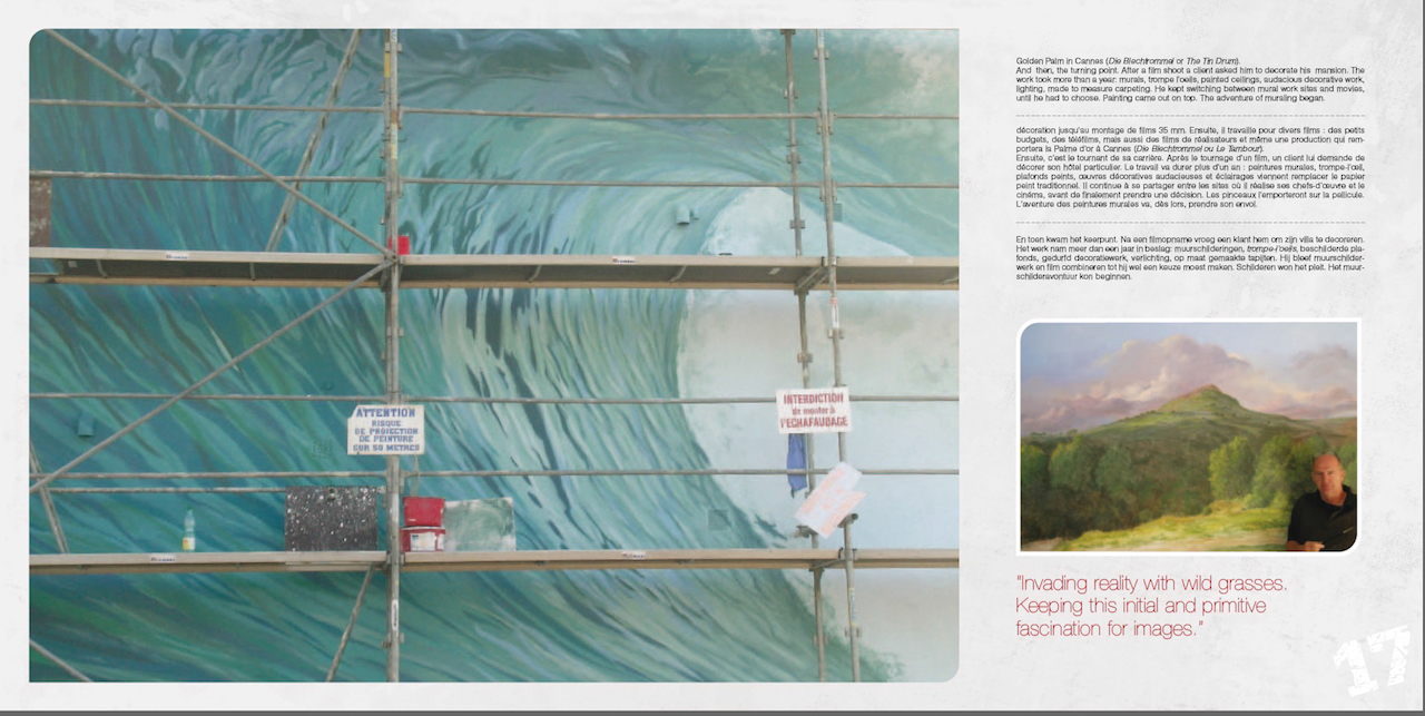Détail de la grande vague d'Hossegor et paysage-portrait de D. Antony