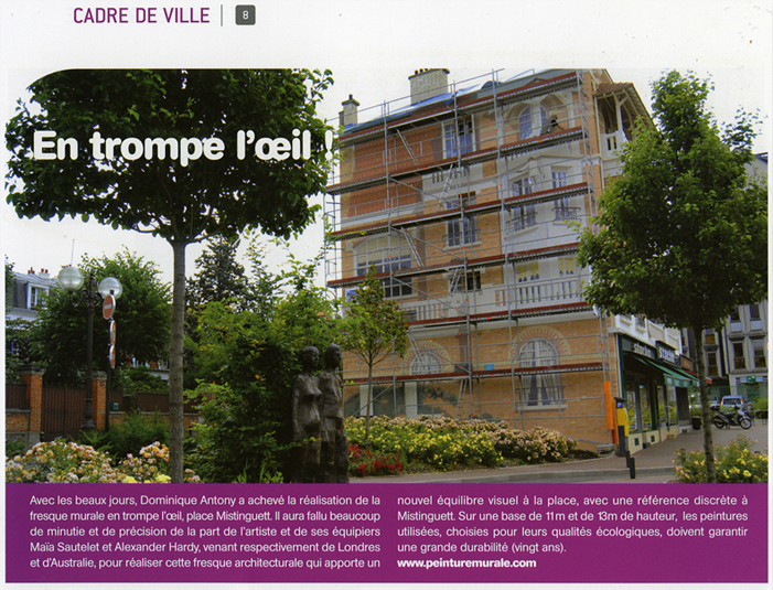 Trompe-l’oeil architectural à Enghien-les-Bains.