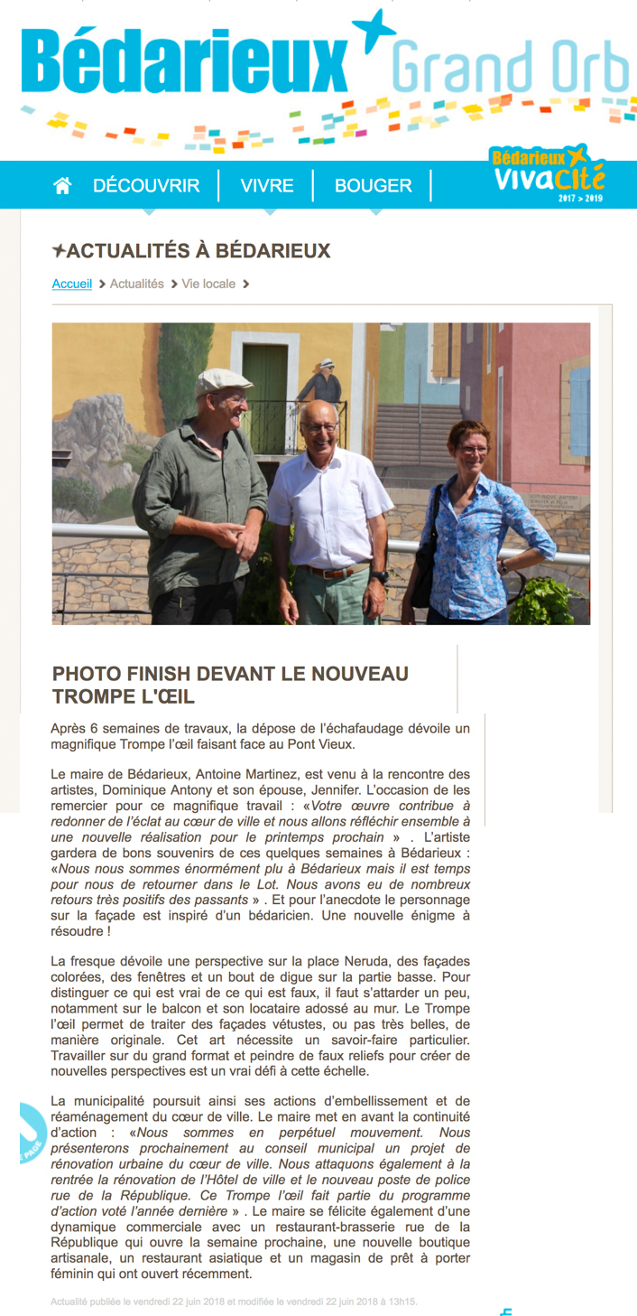 Le nouveau trompe-l’oeil à Bédarieux