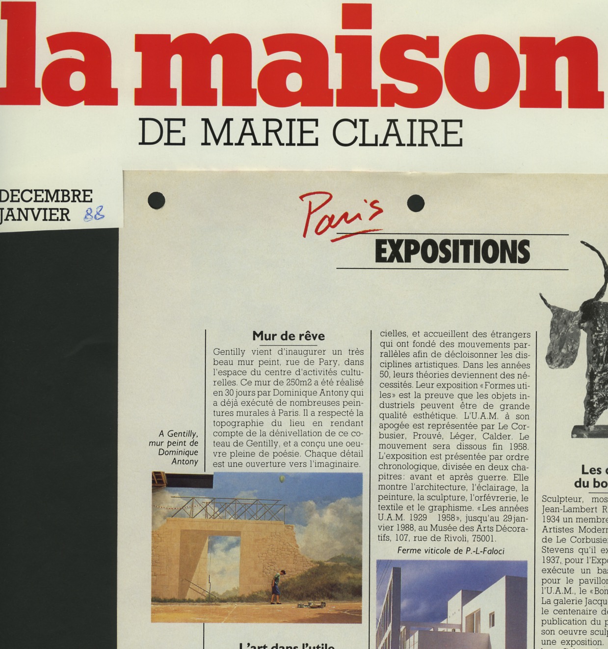 La Maison de Marie-Claire. Peinture murale à Gentilly.